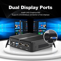 Mini PC Industrial sin Ventilador J5005, 2xRS232 DB9 COM, 2xGigabit Ethernet, DDR4 32GB, M.2 NVMe, SATA HDD, Computadora Integrada para Automatización
