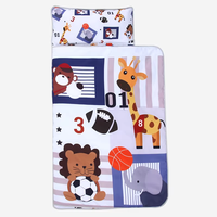 Tapis de sieste portable pour enfants, motif animaux de dessin animé, 100 % coton de haute qualité, 400 fils, sur mesure, facile à plier, pour garçons, maternelle et garderie