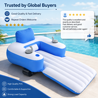 Balsa Flotante Inflable Doble de PVC para Adultos, para Uso en Piscinas, Modelo 167/109cm
