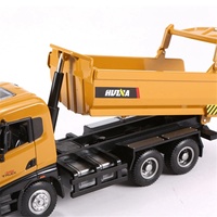 Sanjoyo SJY-1718 Camion benne de chantier miniature en plastique moulé sous pression à l'échelle 1:50, véhicule de simulation statique, jouet unisexe