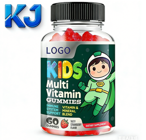60 Gomitas Multivitamínicas de Fresa para Niños |   Suplemento Dietético para el Sistema Inmunológico y el Cuidado Diario del Bienestar Nutricional - Product Image 1