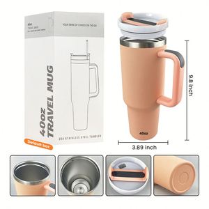แก้วกาแฟแบบพกพา H2.0 สีขาว ขนาด 40 ออนซ์ ผนังสองชั้น สแตนเลสสุญญากาศ พร้อมหูจับและหลอดดูด เหมาะสำหรับเป็นของขวัญทางธุรกิจ เก็บอุณหภูมิได้นาน 6-12 ชั่วโมง - Product Image 2