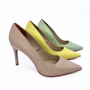 Ultimi all'ingrosso popolare del tallone di cuneo di estate delle signore sandali comfort delle donne degli <span class=keywords><strong>alti</strong></span> talloni Blu albicocca giallo colori - Product Image 1