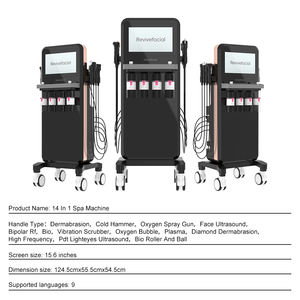 Venta caliente 14-en-1 Hydra Oxygen Facial Machine Incluye dermoabrasión para ojos y labios UK/US/ZA Plug Types antienvejecimiento - Product Image 3
