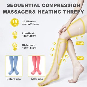 Masseur intelligent électrique pour les pieds et les jambes à compression d'air, thérapie par ondes 360°, sacs d'air, contrôle de la minuterie, haute qualité - Product Image 5