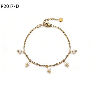 เอมี่ เอมี่สร้อยข้อมือมุกเงิน 925 ชุบโรเดียม มุกเทียมสีขาว โซ่เชื่อมแบบมินิมอล สำหรับผู้หญิง สวมใส่ได้ทุกวัน - Product Image 3