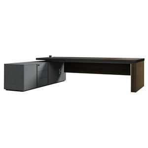 Muebles comerciales Escritorio de oficina en forma de L ejecutivo moderno Mesa de oficina Boss de lujo Escritorios de oficina CEO de madera - Product Image 4