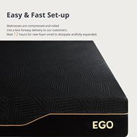 Matelas de lit orthopédique de qualité supérieure en gel à mémoire de forme et en latex, taille Queen et King, compressé, enroulé dans une boîte en carton