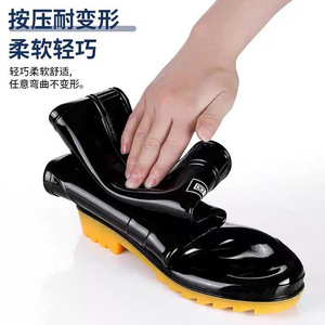 Botas de Lluvia Negras Shanghai Warrior 807 para Hombre, Impermeables, Antideslizantes, con Suela de Goma para Uso en Construcción - Product Image 4