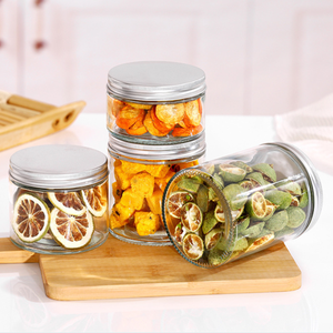 Petit bocal en verre rond à ouverture large pour conserves, caviar, confiture et stockage alimentaire, avec couvercle - Product Image 1