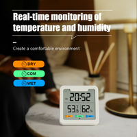 Petit et exquis thermohygromètre numérique compteur d'humidité de la température en plastique pour usage domestique thermomètre domestique suspendu