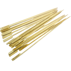 Eco-Friendly Natural Bamboo <strong>Barbecue</strong> Flat Skewers Disposable Bamboo Skewers, Skewers <strong>Barbecue</strong> Long Handle Charcoal Grill Type - Product Image 4