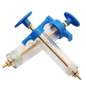 กระบอกฉีดยาสแตนเลสพลาสติกสำหรับสัตว์เลี้ยงในฟาร์ม ขนาด 10-100 มล. สีใส สำหรับโค กระบือ ม้า ยูมู - Product Image 3