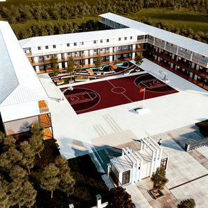 <span class=keywords><strong>Vente</strong></span> en gros de maisons préfabriquées modulaires temporaires en structure légère en acier personnalisables, abri temporaire, salle de classe - Product Image 1