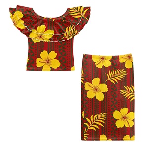 Falda Elegante de Alta Calidad para Mujer 2026, Conjunto Tropical Hawaiano con Top y Falda Larga a Juego, Atuendo Floral para Crucero, Vestido Boho de Playa para Verano - Product Image 2