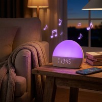 Machine à bruit blanc haut de gamme, dispositif intelligent d'aide au sommeil, veilleuse RGB professionnelle à 30 sons, réveil