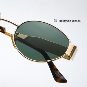 Gafas de Sol GM <span class=keywords><strong>Lisa</strong></span> Style Unisex de Alta Gama, Estilo Old Money, Montura Completa de Metal Ovalada, Protección UV400, 40235 Board Feet - Product Image 3