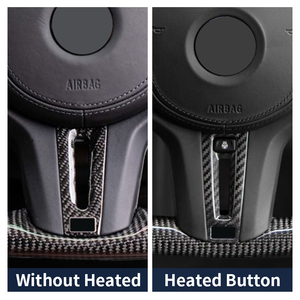 Copertura Centrale del Volante in Fibra di Carbonio con Pulsante Riscaldato per <span class=keywords><strong>BMW</strong></span> <span class=keywords><strong>G11</strong></span> G12 G20 G30 M3 G80 G81 M4 G82 M2 G87 F95 F96 F97 - Product Image 6