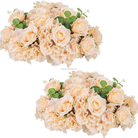 Décoration de table pour la maison, roses artificielles, centres de table pour mariage, boules de fleurs violettes pour la décoration de mariage et centre de table
