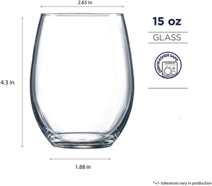 Bicchieri da vino senza stelo da 15 once bicchieri da vino <span class=keywords><strong>in</strong></span> cristallo trasparente lavabili <span class=keywords><strong>in</strong></span> lavastoviglie bicchiere da vino Standard con bordo liscio - Product Image 2