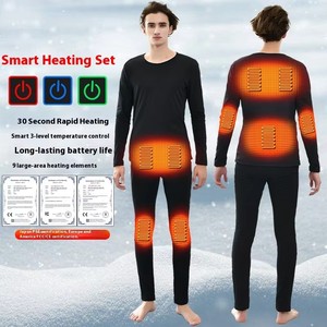 ชุดฐานอุ่นไฟฟ้าอุณหภูมิคงที่อัจฉริยะเสื้อผ้าให้ความอบอุ่นมีซับในผ้าฟลีซสำหรับฤดูหนาว - Product Image 2
