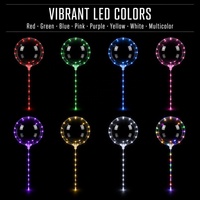Ballon lumineux Bobo géant de 18 pouces pour la décoration de Noël, Halloween, anniversaire d'enfants, anniversaire de mariage, félicitations