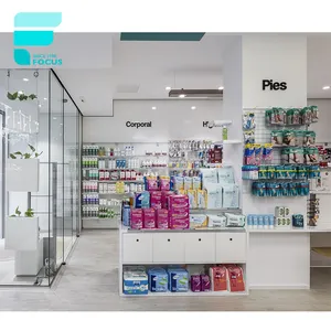 Wholesale Pharmacy Furniture Shelf Medical Store Furniture Display Customized Drug Pharmacy