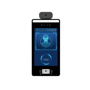 Dispositivo de medición de temperatura AI dinámico Terminal de reconocimiento facial real biométrico para sistema de acceso de puerta de máquina de asistencia de tiempo - Product Image 1