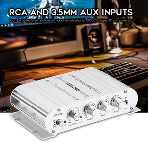 ST-838 <strong>2</strong>.1CH Audio Power <strong>Amplifier</strong>,80W HiFi Stereo Digital Audio Amp with Subwoofer <strong>Output</strong> Audio Stereo Bass Mini <strong>Amplifier</strong> - Product Image 5