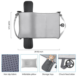 Cama de viaje portátil para niños pequeños, extensor de asiento de avión para niños, asiento de viaje, reposapiés inflable para avión - Product Image 2