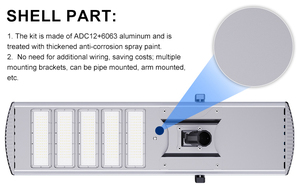 Nhà Sản Xuất Của 30W-80W Cảm Biến Điều Khiển Từ Xa Không Thấm Nước Ngoài Trời Tích Hợp All-in-One LED Năng Lượng Mặt Trời Ánh Sáng Đường Phố - Product Image 3