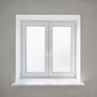 Las ventanas abatibles modernas de PVC con doble acristalamiento y las ventanas abatibles de acero y plástico son populares
