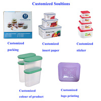 Boîte de rangement des aliments de cuisine sans BPA, ensemble de conteneurs de céréales pour réfrigérateur, armoire de bureau, stockage des haricots, aliments secs, légumes