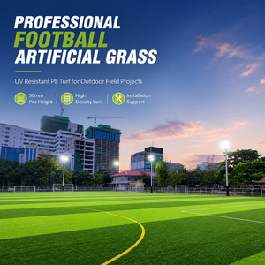<span class=keywords><strong>Gazon</strong></span> artificiel de football résistant aux UV, 50 mm, haute densité, en PE <span class=keywords><strong>synthétique</strong></span>, pour projets de terrains de football en plein air - Product Image 1