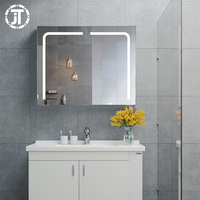 Mur Monté en aluminium d'espace combinaison toilette lentille arche Illuminé LED Salle De Bain Miroir Armoire