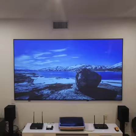 Telon 120inch 4K Home Theater Fixed Frame Short Throw UST ALR Screen Ambient Light Rejecting Laser Projector Screen 120