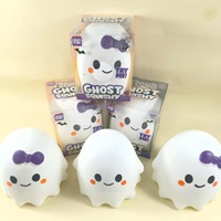 Nouveau jouet anti-stress fantôme en caoutchouc mignon et grand (16 cm) pour Halloween, cadeau amusant pour garçons et filles de 14 ans et plus