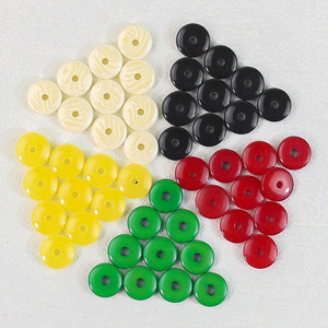 Disques d'ambre imitation cire d'abeille en résine 2x8mm, entretoises cinq éléments (rouge, jaune, vert, noir, blanc) pour accessoires de perlage DIY - Product Image 1