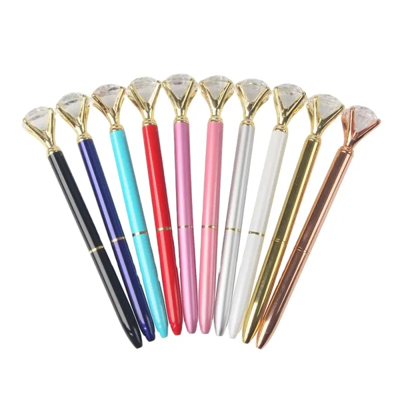 hot sale gift promotion big crystal ballpoint pens DIY custom diamond pen