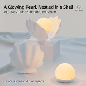 Lámpara de Noche de Concha de <span class=keywords><strong>Perla</strong></span> al por Mayor, Lámpara Ambiental RGB de 7 Colores, Luz Decorativa 2 en 1 para Mesita de Noche, Luz Ambiental para Hogar y Hotel de Lujo - Product Image 3
