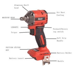 Llave de <span class=keywords><strong>Impacto</strong></span> Eléctrica Inalámbrica de 20V, Sin Escobillas, Alto Torque de 500 Nm, <span class=keywords><strong>Pistola</strong></span> de <span class=keywords><strong>Impacto</strong></span> Recargable para Reparaciones Automotrices y de Bricolaje - Product Image 3