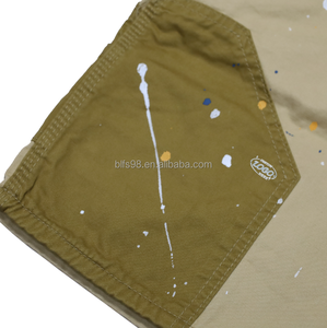 Pantalones Cortos Cargo de Algodón para Hombre, Cintura Media, Estampado de Puntos, Casuales, Tipo Bermuda, con Bolsillos, Tejido Transpirable, Cierre de Botón - Product Image 5