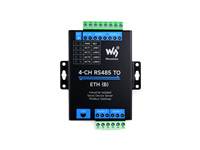 Server Serial Ethernet 4-Ch RS485 ke RJ45, Operasi Independen 4 Saluran RS485, Modul Serial Terisolasi Industri yang Dapat Dipasang di Rel.