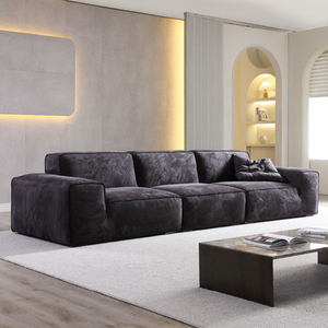 Divano Modulare Minimalista <span class=keywords><strong>Italiano</strong></span> in Tessuto Opaco per Soggiorno, Set Combinato con Seduta Profonda <span class=keywords><strong>e</strong></span> Imbottitura in Piuma - Product Image 3