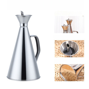 In acciaio inossidabile senza gocciolamento olio a prova di olio impilabile resistente Dispenser per olio salsa di soia olio d'oliva con contenitore per alimenti - Product Image 6