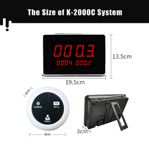 Không dây hệ thống gọi điện thoại cho khách trong nhà hàng cà phê cửa hàng & Bar 1 màn hình hiển thị 10 buzzer nhắn tin - Product Image 6