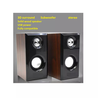 Speaker Desktop Kayu Portabel YTGEE dengan Logo Kustom, USB, Elektronik, untuk Olahraga, Gaming, Home Theater, Laptop, Komputer, dan Ponsel