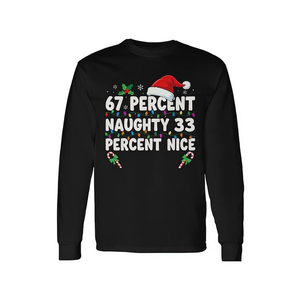 Camiseta de manga larga Six Seven Christmas 67 Percent Naughty Nice Lights - Product Image 2