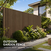 Panneau mural rainuré en WPC imperméable, composite bois-plastique pour extérieur, anti-UV, ignifuge, pour clôture de maison, jardin, cour