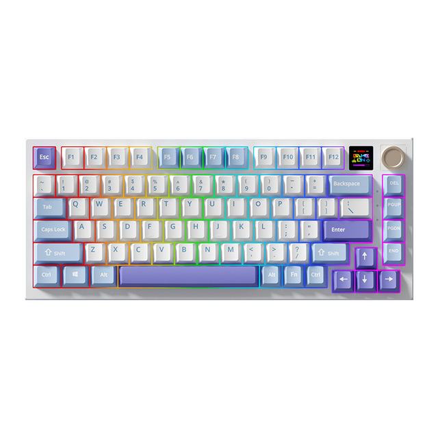 New Hot Sale Fenglingdu F75 Wireless BT Gaming Mechanical Keyboard 75% Tri-Mode Hot Swap DIY Keyboards